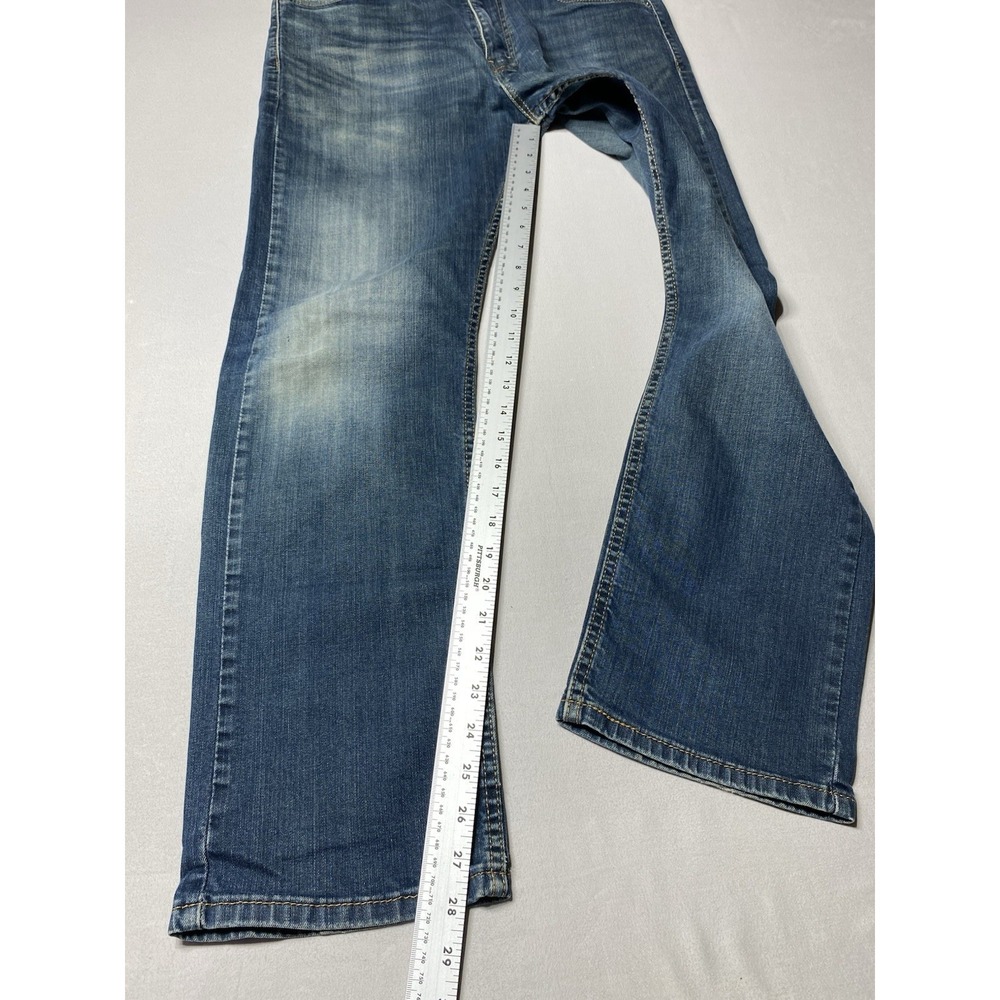Levis 513 Jeans Mens 32x30 Slim Straight Stretch Blue Denim Medium Wash - Picture 3 of 10